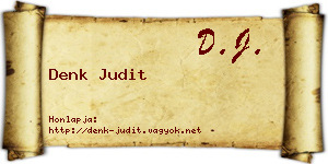 Denk Judit névjegykártya